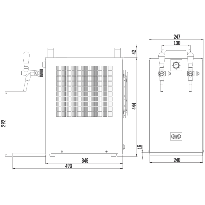 Kit tireuse à bière 2 bec