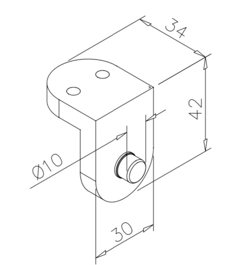 Butée de porte pour pour cadre de porte Silvetta